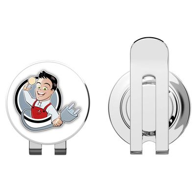 888 Graphics Electrician Funny Cartoon Guy Golf Hat Clip with Magnetic Ball Marker