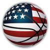 888 Graphics Basketball USA Flag Golf Hat Clip with Magnetic Ball Marker view 2