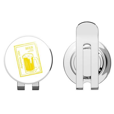888 Graphics Beer Drink Grunge Stamp Golf Hat Clip with Magnetic Ball Marker