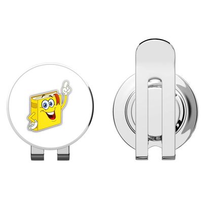 888 Graphics Book Smile Funny Cartoon Golf Hat Clip with Magnetic Ball Marker