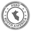 888 Graphics Peru Map South America Grunge Rubber Stamp Golf Hat Clip with Magnetic Ball Marker view 2