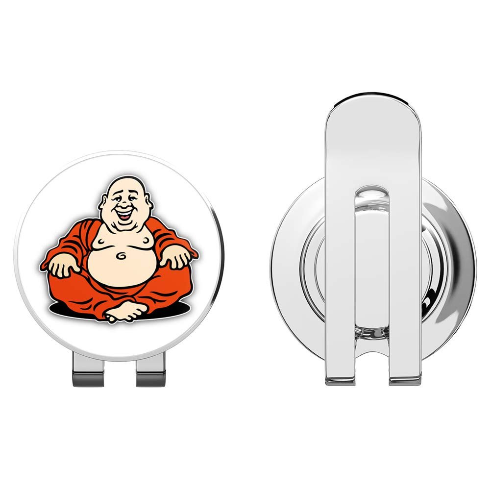 888 Graphics Buddha Cartoon Golf Hat Clip with Magnetic Ball Marker