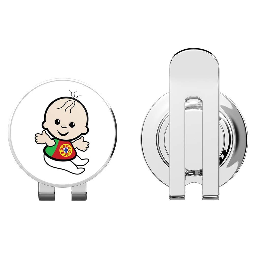 888 Graphics Baby Portugal Flag Golf Hat Clip with Magnetic Ball Marker