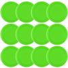 Coopay 12 Pieces Home Air Hockey Pucks 2.5 Inch Heavy Replacement Pucks for Game Tables Equipment Accessories, 12 Grams (Green) view 1