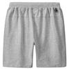 ebossy Men's Active Drawstring Ribbed Waist Loose Performance Workout Sweat-Shorts with Zip Pocket (Large, Light Grey) view 2
