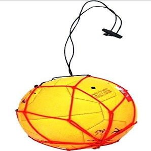 5 Soccer Ball Bungee Elastic Juggling Skill Training Net Handle (Red)