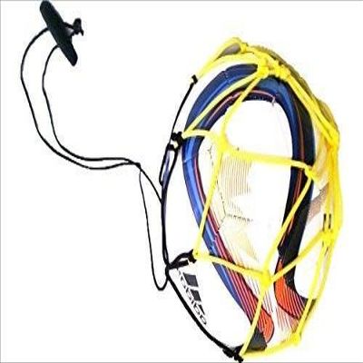 5 Soccer Ball Bungee Elastic Juggling Skill Training Net Handle (Yellow)