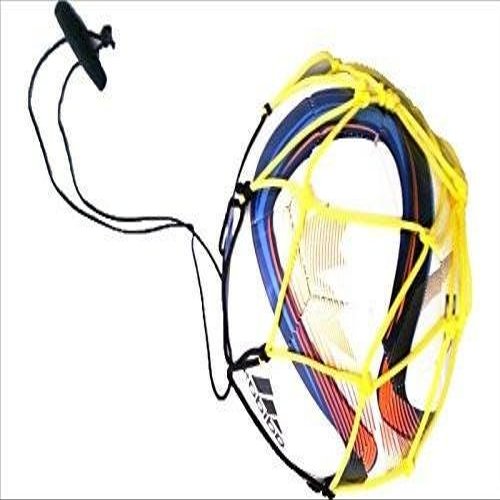 5 Soccer Ball Bungee Elastic Juggling Skill Training Net Handle (Yellow)