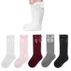 American Trends Baby Knee High Socks Tube Long Stockings for Girls Boys Newborn Infants Toddlers Ruffled Uniform Socks Bow-Knot 3-12 Months view 1