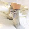 American Trends Baby Knee High Socks Tube Long Stockings for Girls Boys Newborn Infants Toddlers Ruffled Uniform Socks Bow-Knot 3-12 Months view 4