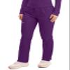 Cherokee Scrubs for Women Mid Rise Tapered Leg Drawstring Pant with 5 Pockets, Cargo Bottom with 2 Way Stretch Fabric Plus Size - WW105, 4XL, Eggplant view 2