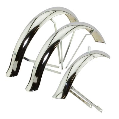 Alta Bicycle Chrome Flared Standard Trike Conversion Kit Fender Set, Multiple Sizes (20")
