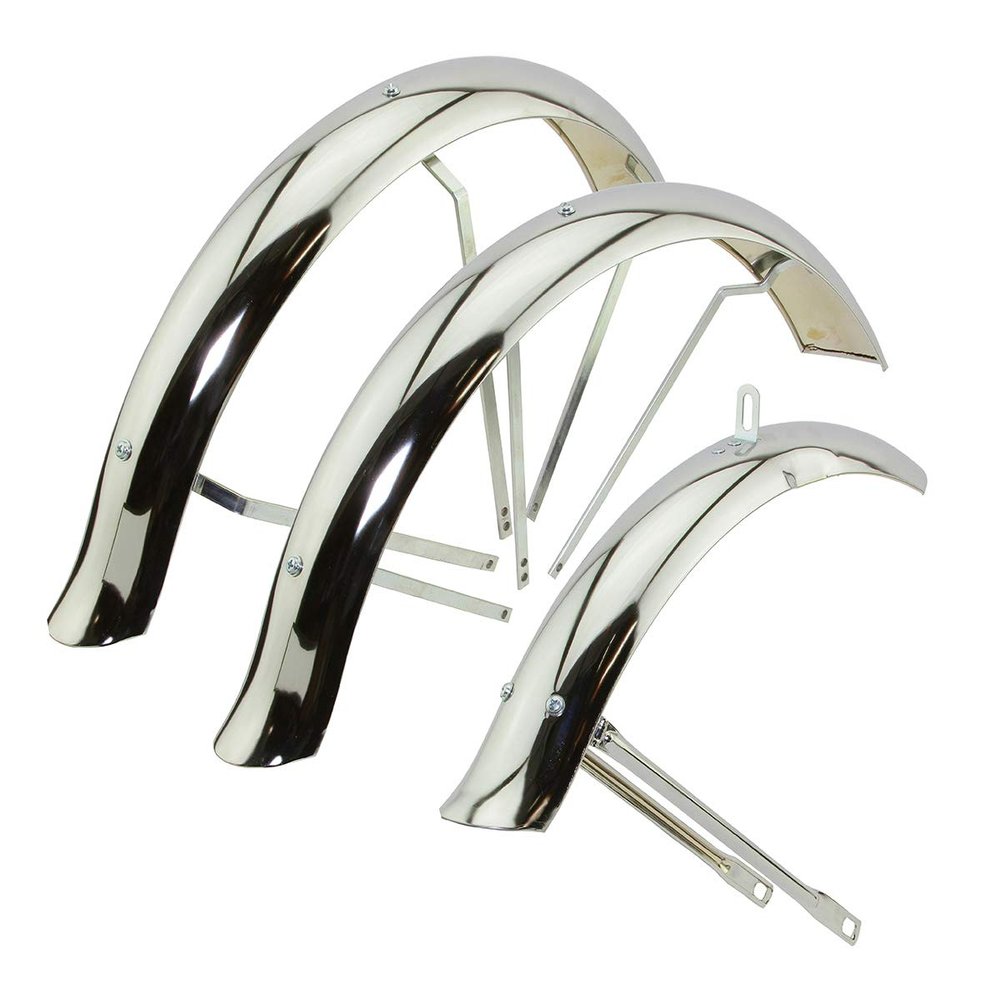 Alta Bicycle Chrome Flared Standard Trike Conversion Kit Fender Set, Multiple Sizes (20")