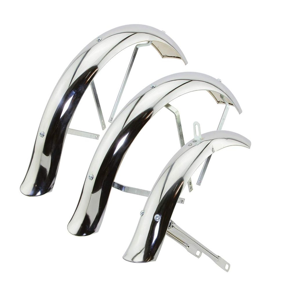 Alta Bicycle Chrome Flared Standard Trike Conversion Kit Fender Set, Multiple Sizes (16")