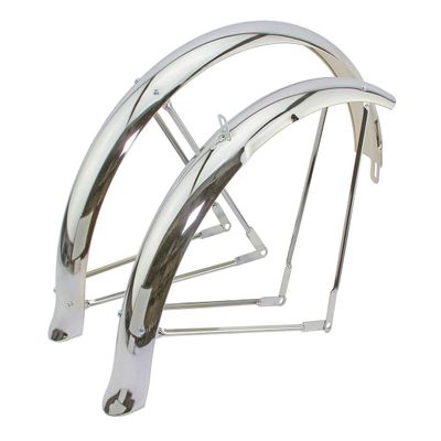 Alta Bicycle Chrome 26" Limo Bike Flared Standard Balloon Fender Set