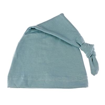 My Lello Long Knotted Tail Cotton Beanie Hat Baby - Newborn - Sky Blue