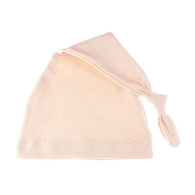 My Lello Long Knotted Tail Cotton Beanie Hat Baby (0-6mo) - Natural