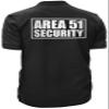 Area 51 Security Polo Shirt, 100% Cotton with Reflective Decorations on Both Front and Back (Small) Black view 2