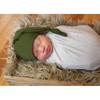 My Lello Long Knotted Tail Cotton Beanie Hat Baby - Newborn - Ivory Heather view 4