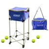 ASENVER Tennis Ball Cart Removable Pickleballs Hopper with Wheels Basket Hold Up to 160 Balls for Tennis Ball (Blue) view 1