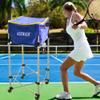 ASENVER Tennis Ball Cart Removable Pickleballs Hopper with Wheels Basket Hold Up to 160 Balls for Tennis Ball (Blue) view 2
