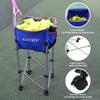 ASENVER Tennis Ball Cart Removable Pickleballs Hopper with Wheels Basket Hold Up to 160 Balls for Tennis Ball (Blue) view 4