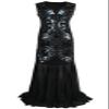 1920s Long Prom Dresses V Neck Beaded Sequin Maxi Dress with Accessories Set (Small, Black2) view 2