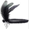 1920s Long Prom Dresses V Neck Beaded Sequin Maxi Dress with Accessories Set (Small, Black2) view 4