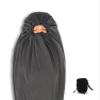 All Season Fleece Sleeping Bag Liner Lightweight Mummy Sleeping Sack for Cold Weather and Winter Backpacking, Camping, Traveling with Drawstring Hood(E629B) view 1