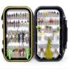 56 Assorted Trout Fly Fishing Flies Kit | Waterproof Fly Fishing Box | Nymphs, Stone, Dry Flies, Streamer, Hopper view 3