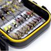 56 Assorted Trout Fly Fishing Flies Kit | Waterproof Fly Fishing Box | Nymphs, Stone, Dry Flies, Streamer, Hopper view 4
