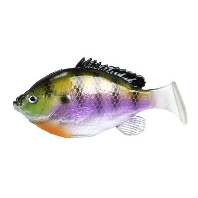 FishLab Soft Bio Gill Weedless Swimbait 4 5/8" 1 1/2oz Paddle Tail- Dark Bluegill