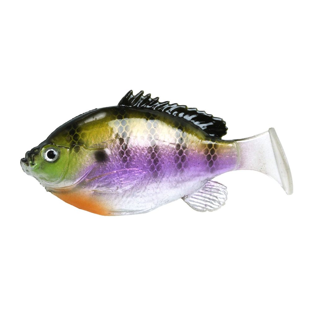FishLab Soft Bio Gill Weedless Swimbait 4 5/8" 1 1/2oz Paddle Tail- Dark Bluegill