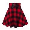 Red Plaid Skirts for Women Emo Clothes Christmas Outfits Cute Mini Skirt (Medium, Plaid Red) view 1