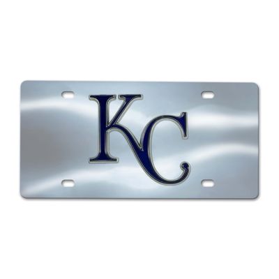 FANMATS 27557 MLB - Kansas City Royals 3D Stainless Steel Diecast License Plate