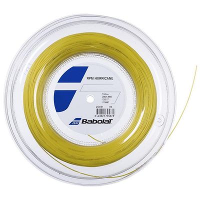 Babolat RPM Hurricane Tennis String - Yellow - 1.20mm/18G - 200m (660ft) Reel