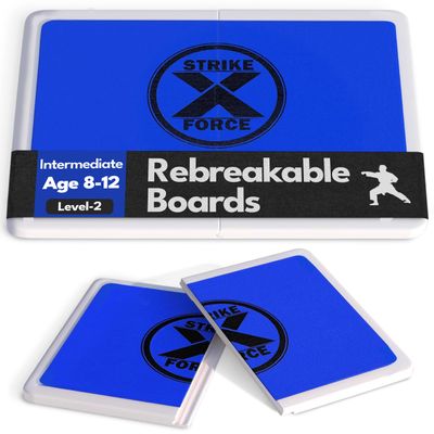 Rebreakable Punching Boards, Taekwondo Karate and Martial Arts Board for Kids and Adults, Boxing Equipment and Kickboxing (Blue/Medium)