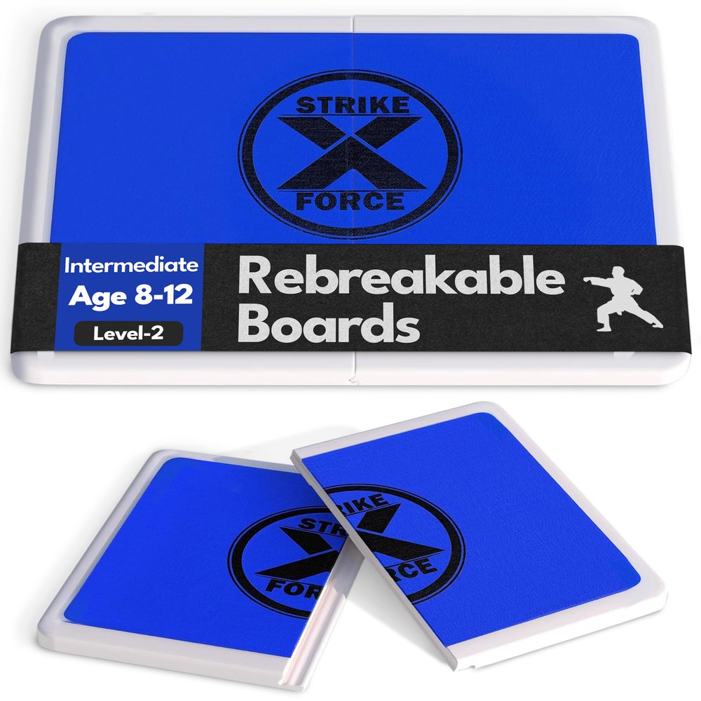 Rebreakable Punching Boards, Taekwondo Karate and Martial Arts Board for Kids and Adults, Boxing Equipment and Kickboxing (Blue/Medium)