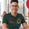 Custom Polo Shirt for Men Personalized Embroidered Polo Golf Shirt with Text Dark Forest Green view 2