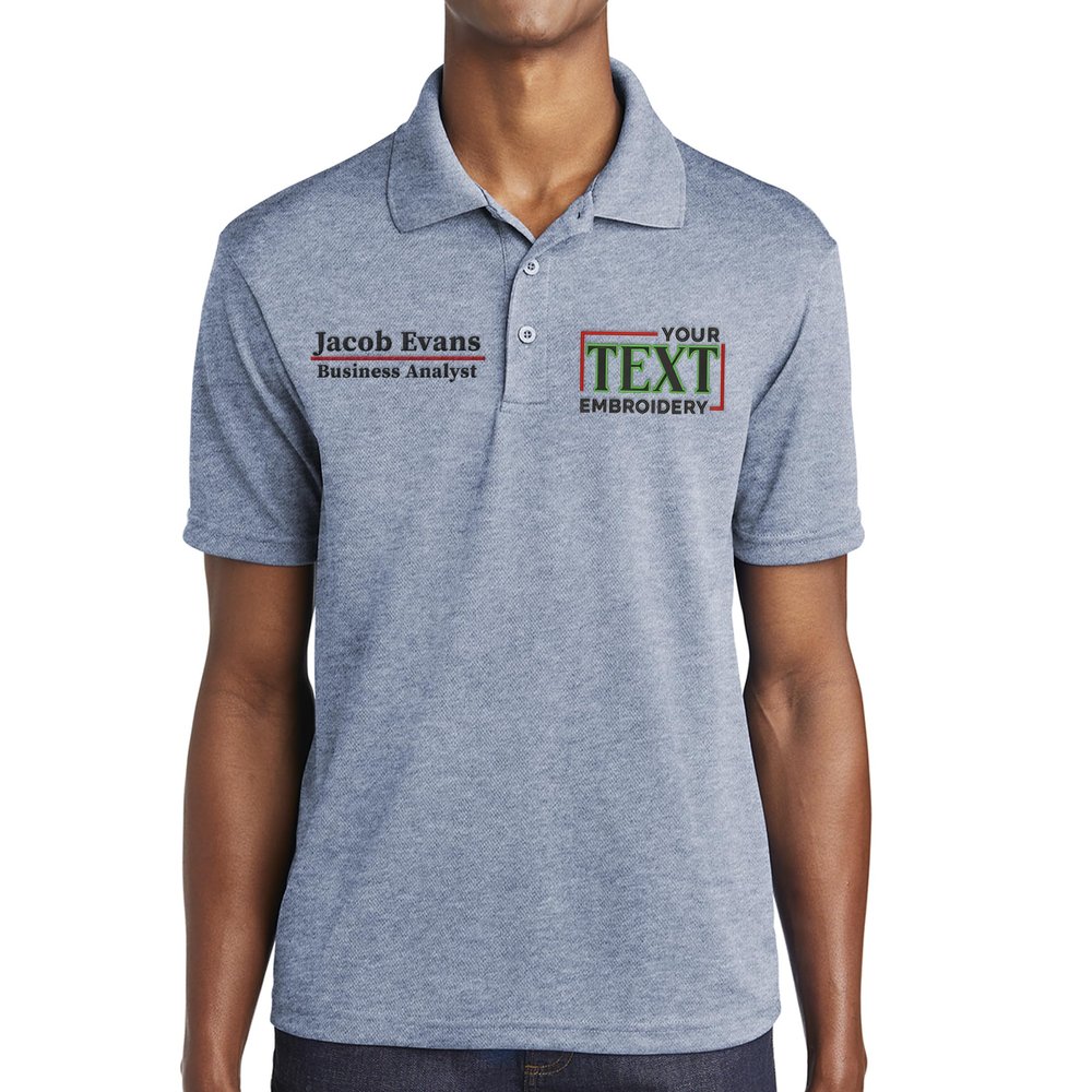 Custom Polo Shirt for Men Personalized Embroidered Short Sleeve Polo Golf Shirt Add Your Text Name