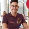 Custom Polo Shirt for Men Personalized Embroidered Polo Golf Shirt with Text Maroon view 2