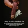 Orbitkey Crazy Horse Leather Key Organizer | Holds up to 7 Keys, Oak Brown view 4