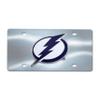 FANMATS 27187 Tampa Bay Lightning Stainless Steel Front License Plate with Large 3D Molded Team Metal Emblem view 1