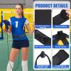 TOBWOLF Volleyball Training Equipment Aid, Elastic Self-Training Volleyball Resistance Band with Adjustable Waist Belt & Ball Pouch & Hand Strap for Practicing Serving, Spiking, Arm Swing Passing view 2