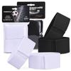 TOBWOLF 4PCS Soccer Shin Guard Strap, Anti Slip Sports Football Legging Shin Fixed Straps, Black & White Ankle Guards for Kicking Ball, Running, Cycling view 1