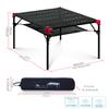 iClimb Extendable Folding Table Large Tabletop Area Ultralight Compact with Hollow Out Tabletop and Carry Bag for Camping Backpacking Beach Concert BBQ Party, Three Size (Black - L) view 3