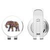888 Graphics Cheerful Elephant Flower Pattern Golf Hat Clip with Magnetic Ball Marker view 1