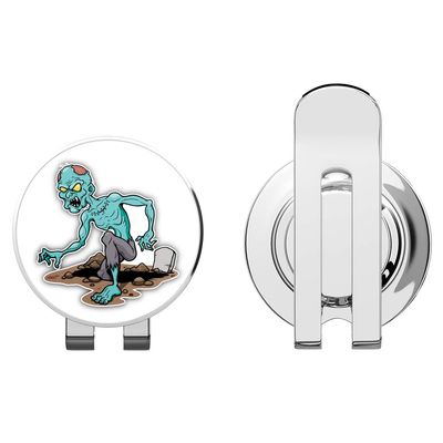 888 Graphics Cartoon Zombie Grave Golf Hat Clip with Magnetic Ball Marker