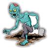888 Graphics Cartoon Zombie Grave Golf Hat Clip with Magnetic Ball Marker view 2