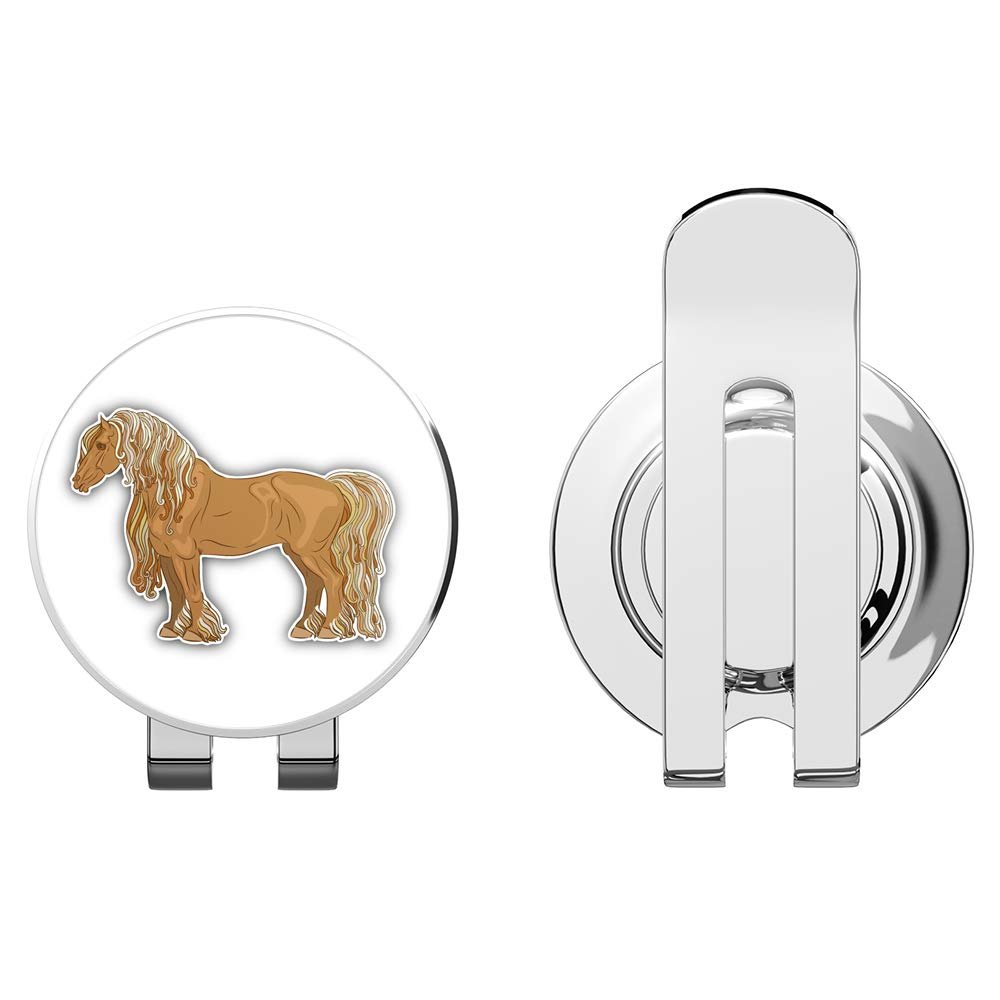 888 Graphics Draft Horse Golf Hat Clip with Magnetic Ball Marker